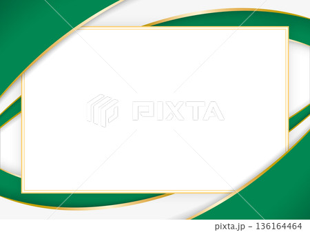 horizontal frame and border with Nigerian flag 136164464