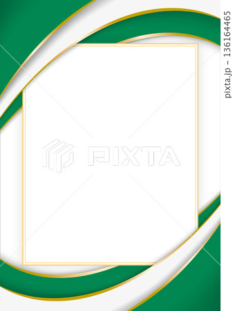 vertical frame and border with Nigerian flag 136164465