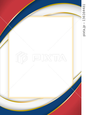 vertical frame and border with Serbian flag 136164481