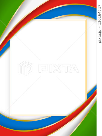 vertical frame and border with Equatoguinean flag 136164517