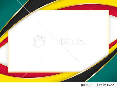 horizontal frame and border with Mozambican flag 136164522