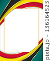 vertical frame and border with Mozambican flag 136164523