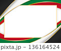 horizontal frame and border with Palestinian flag 136164524