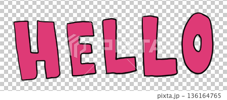 Hand writing HELLO letters for font, text, message, words, typography, cute patch, sign, symbol, print, social media, banner, sticker, emoji, icon, decoration, fridge magnet, greeting card Hand writing HELLO letters for font, text, message, words, typography, cute patch, sign, symbol, print, social media, banner, sticker, emoji, icon, decoration, fridge magnet, greeting card 136164765
