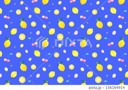 レモンの背景イラスト 136164914