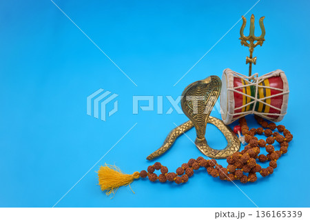 Lord shiva religious symbols representing hinduism and spirituality Lord shiva religious symbols representing hinduism and spirituality 136165339