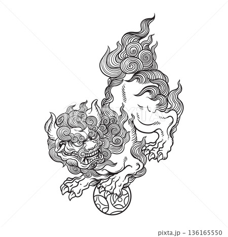 Komainu Illustration 136165550