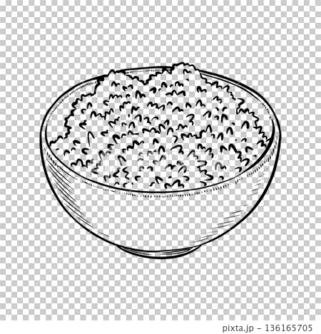 Bowl Of Rice Drawing, Bowl Of Rice Drawing, 136165705