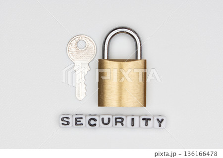 ロックされた錠と鍵 136166478