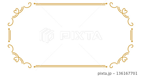 ハートのエレガントなフレーム 136167701