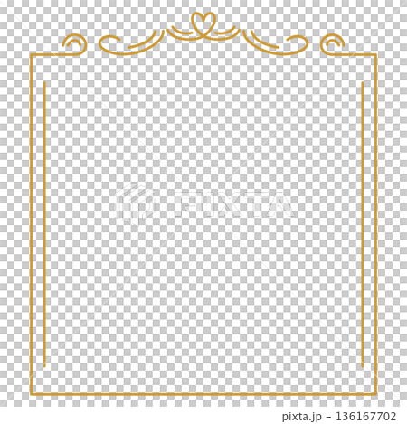 ハートのエレガントなフレーム 136167702