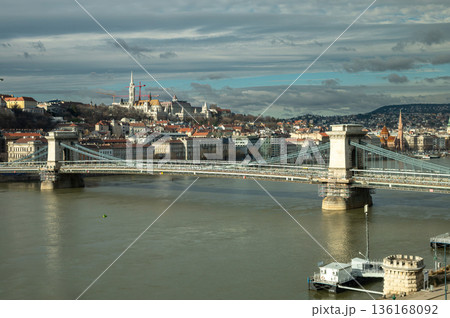 Early Morning Budapest Riverfront 136168092