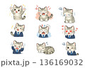 色々なポーズの猫 136169032