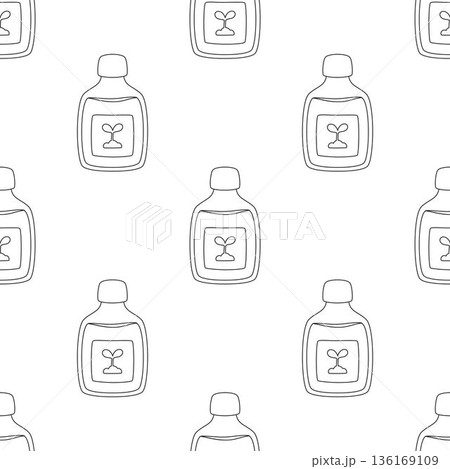 bottle of plant fertilizer outline pattern bottle of plant fertilizer outline pattern 136169109