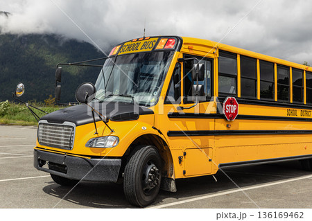 School bus children educational transport waiting kids to drive to school School bus children educational transport waiting kids to drive to school 136169462