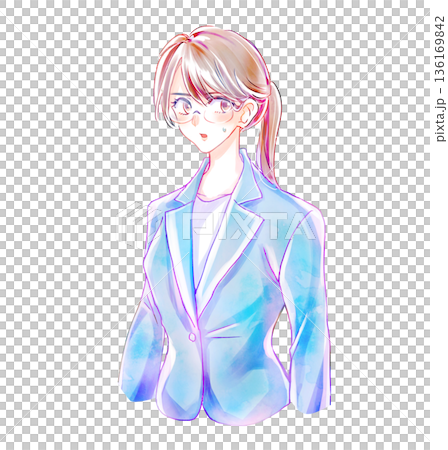 真面目な雰囲気のビジネスパーソン　汗 136169842