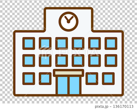 School building illustration material 2 School building illustration material 2 136170113