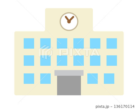 学校の校舎のイラスト素材3 136170114