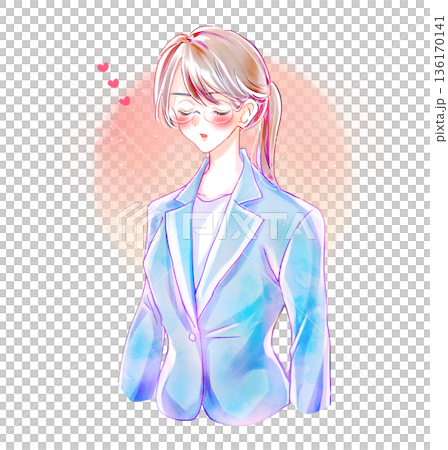 嚴肅的商人，閉上雙眼，愛 136170141