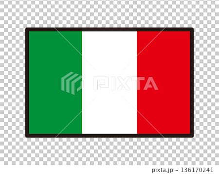 簡單的義大利國旗插圖素材 136170241