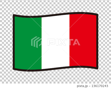 簡易義大利國旗插圖素材 3 136170243