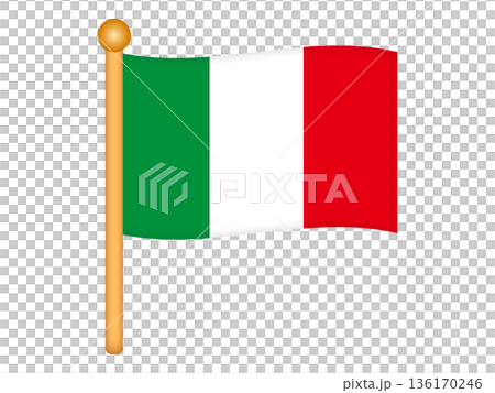 簡易義大利國旗插圖素材 6 136170246
