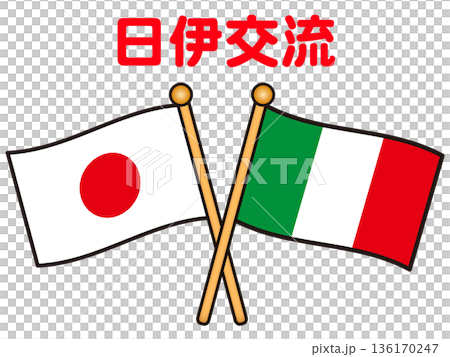 義大利與日本國際交流的插圖資料 2 136170247