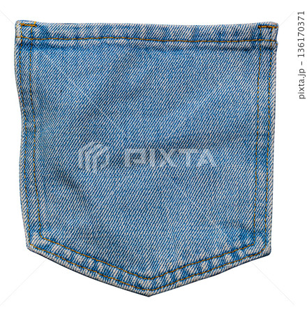 Blue indigo denim fabric jeans pocket texture Blue indigo denim fabric jeans pocket texture 136170371