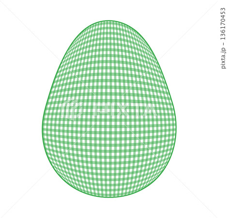 Easter Egg with a pattern Vichy check, French check, gingham - Gingham 136170453