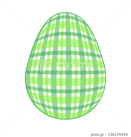 Easter Egg with a pattern Vichy check, French check, gingham - Gingham 136170458