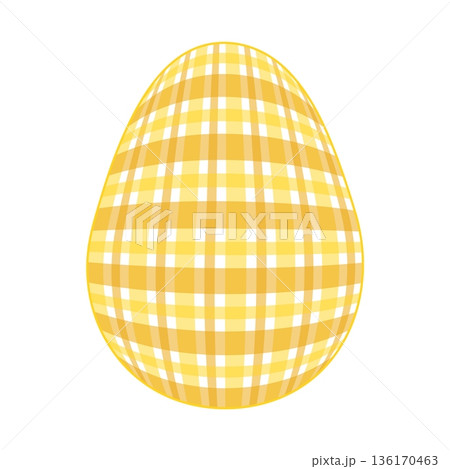 Easter Egg with a pattern Vichy check, French check, gingham - Gingham 136170463