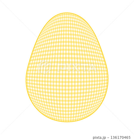 Easter Egg with a pattern Vichy check, French check, gingham - Gingham 136170465