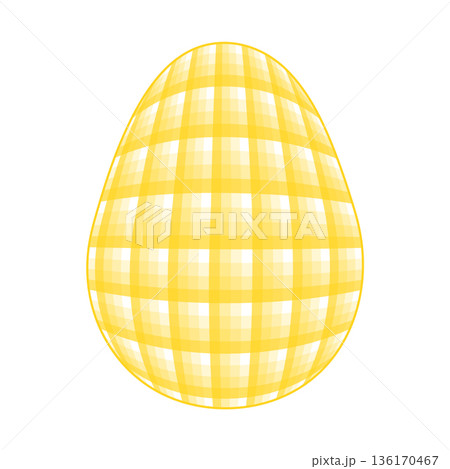 Easter Egg with a pattern Vichy check, French check, gingham - Gingham Easter Egg with a pattern Vichy check, French check, gingham - Gingham 136170467