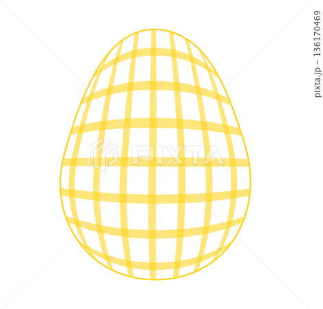 Easter Egg with a pattern Vichy check, French check, gingham - Gingham Easter Egg with a pattern Vichy check, French check, gingham - Gingham 136170469