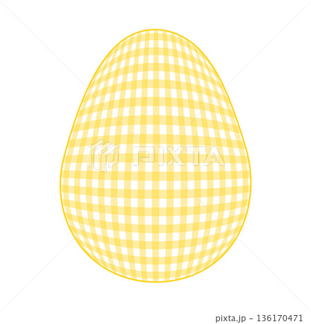 Easter Egg with a pattern Vichy check, French check, gingham - Gingham 136170471