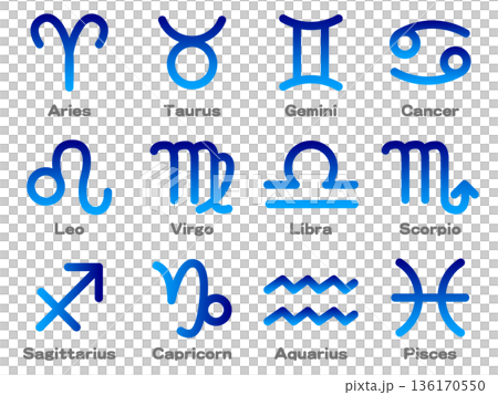 簡單的星座圖示插圖素材集 簡單的星座圖示插圖素材集 136170550
