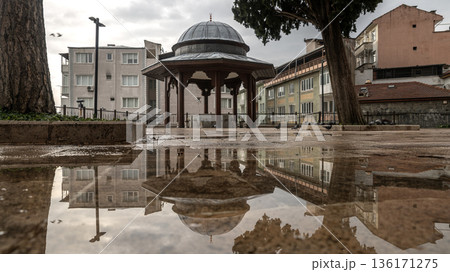 The tower and mosque in Tophane Square, Bursa. The tower and mosque in Tophane Square, Bursa. 136171275