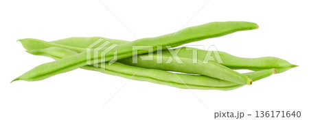 bean pods isolate on a white background bean pods isolate on a white background 136171640