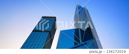 Skyscraper Business tower. Glass facade office buildings.  136172019