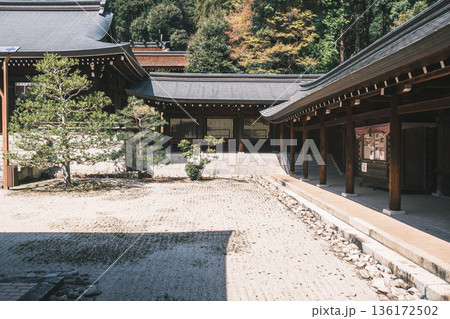[近江神宮]滋賀県にある歴史的な神社の風景 136172502