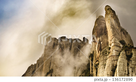Montserrat mountain range, Spain. Montserrat mountain range, Spain. 136172890
