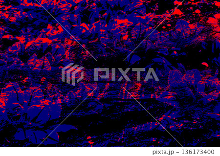 Red fire blue surreal decoration ornate  136173400