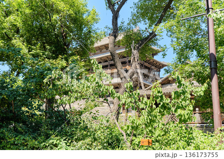 The ancient water town of Gubei near the site of the Great Wall of Simatai on a clear summer day. The ancient water town of Gubei near the site of the Great Wall of Simatai on a clear summer day. 136173755