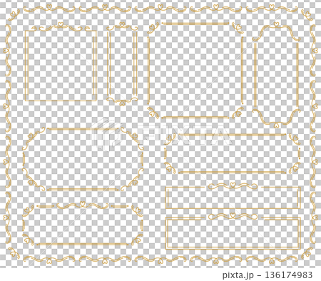 Elegant heart frame material set Elegant heart frame material set 136174983