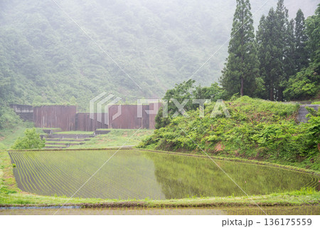 【トヤ沢砂防堰堤】雨の中に聳え立つ砂防ダム 【トヤ沢砂防堰堤】雨の中に聳え立つ砂防ダム 136175559