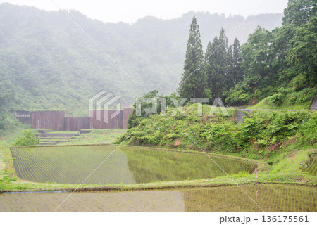 【トヤ沢砂防堰堤】雨の中に聳え立つ砂防ダム 136175561