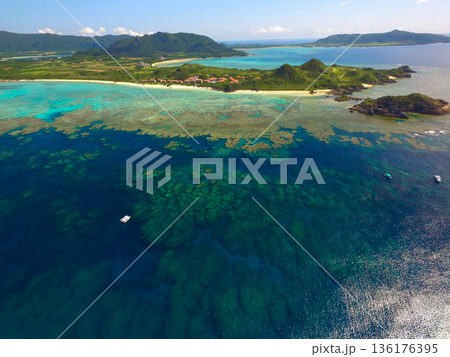 空から 石垣島 マンタスクランブル 136176395