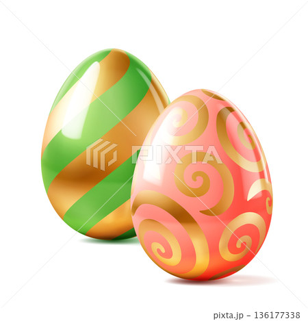 Colorful easter eggs. 136177338