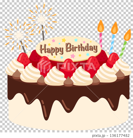 巧克力奶油生日蛋糕 136177482