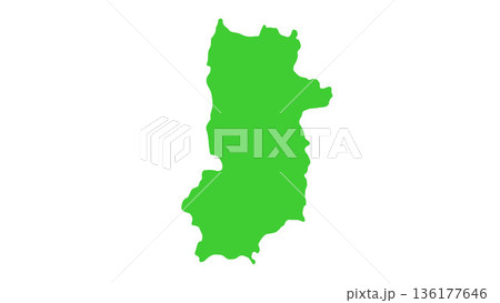 日本地図　奈良県 136177646